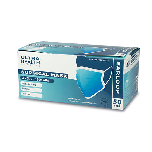 Ultrahealth SurgiMask - Level 2 (ASTM) Surgical and Medical Face Mask ...